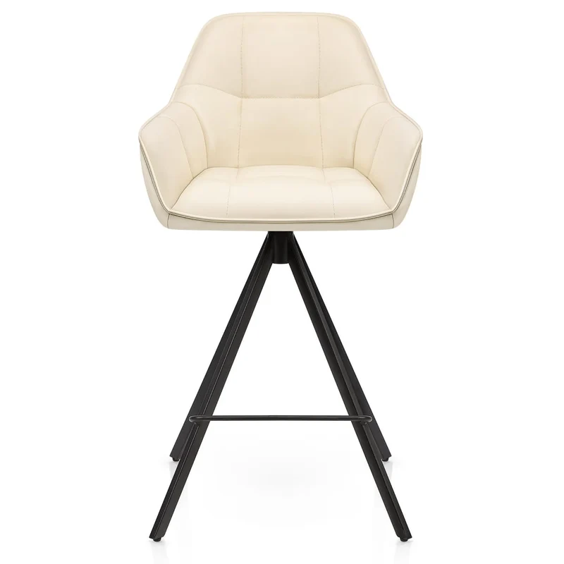 Tabouret Faux Cuir - Venice Crème