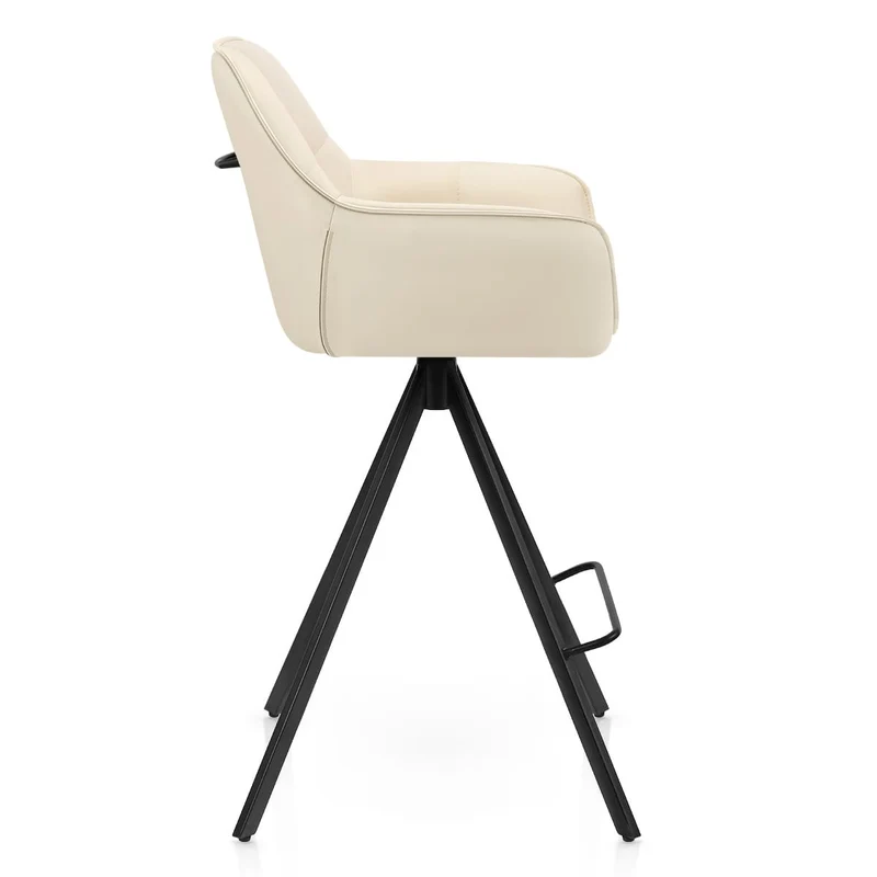 Tabouret Faux Cuir - Venice Crème