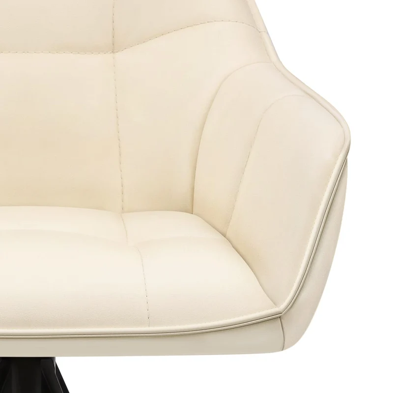 Tabouret Faux Cuir - Venice Crème