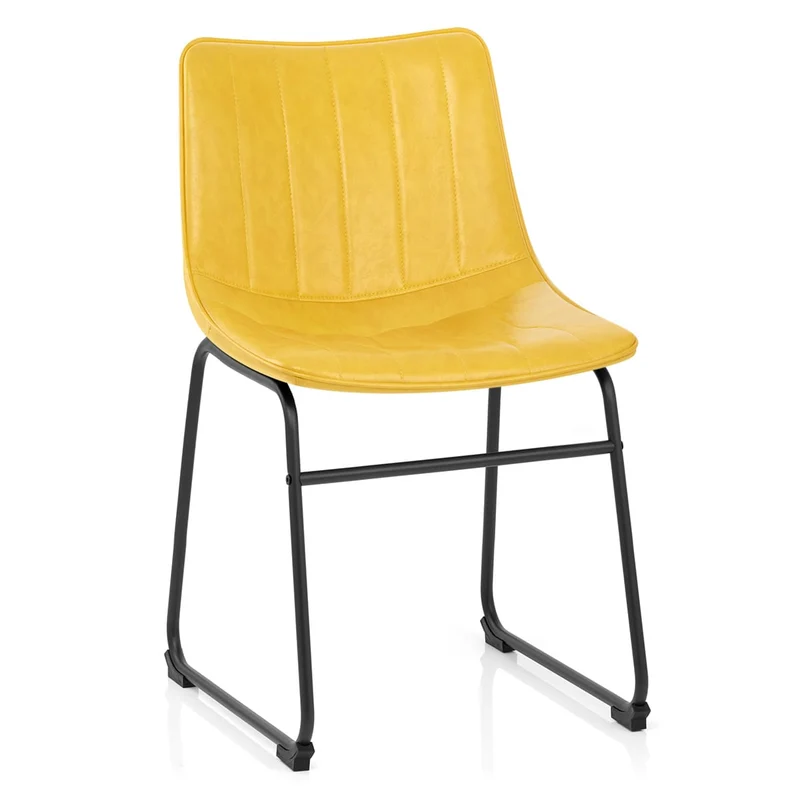 Chaise Faux Cuir - Tucker Jaune
