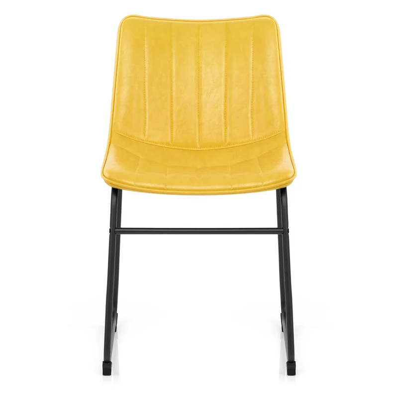 Chaise Faux Cuir - Tucker Jaune