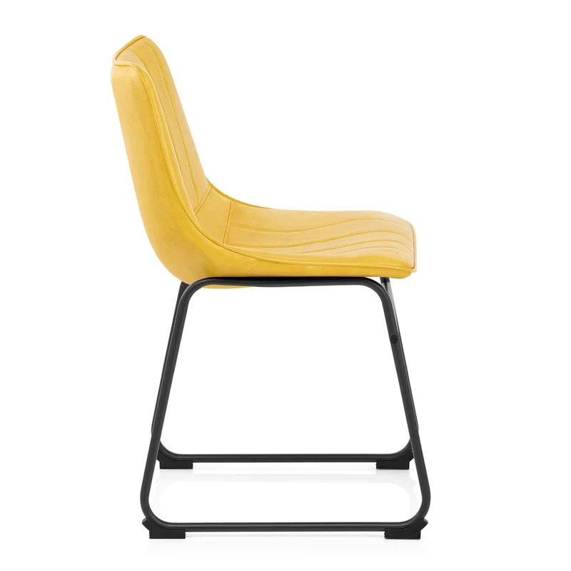 Chaise Faux Cuir - Tucker Jaune