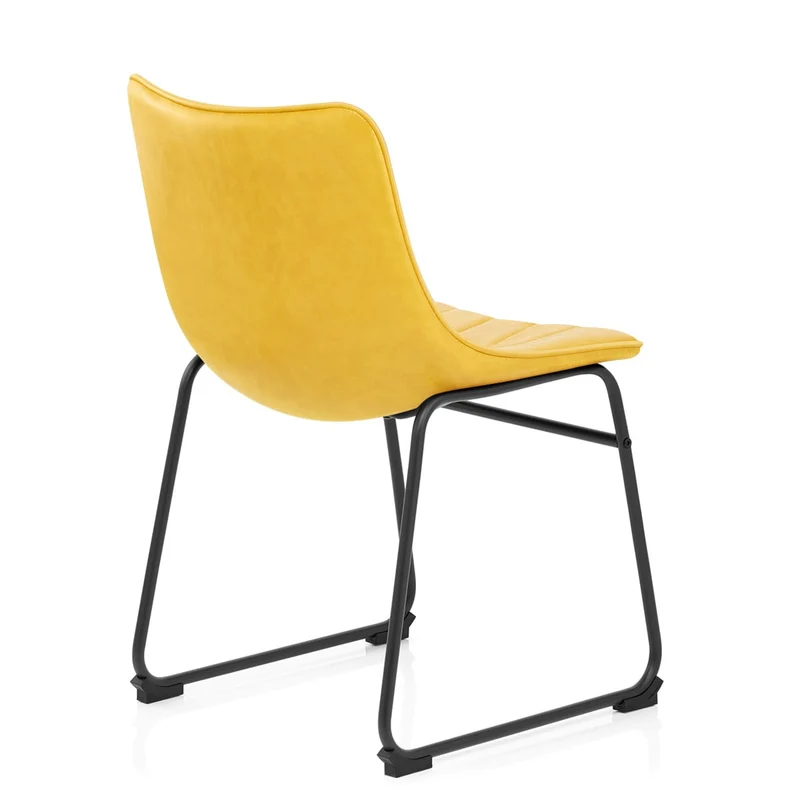 Chaise Faux Cuir - Tucker Jaune