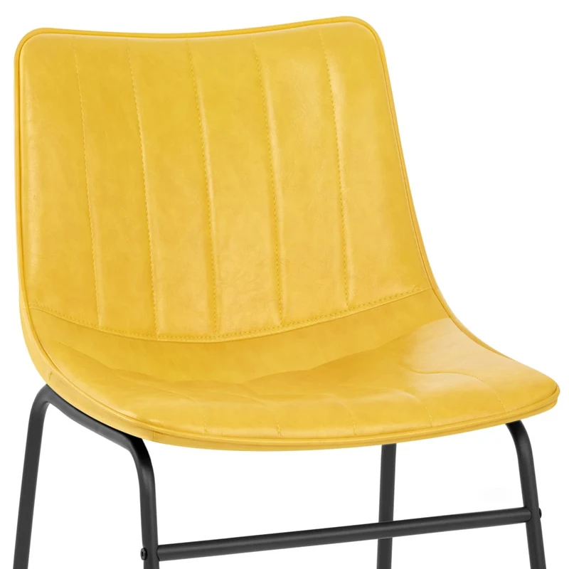 Chaise Faux Cuir - Tucker Jaune