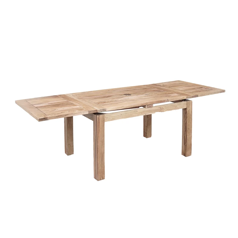 Table rectangulaire à rallonges 130x90cm naturelle | Acacia Gordon