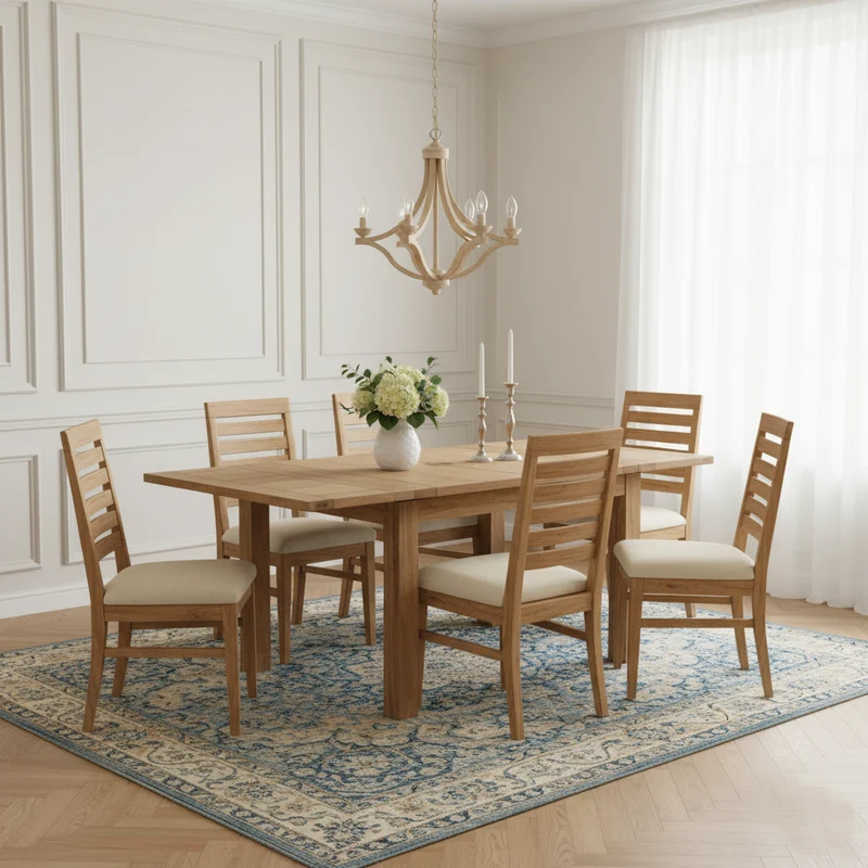 Table carrée à rallonges 100x100cm naturelle | Acacia Gordon