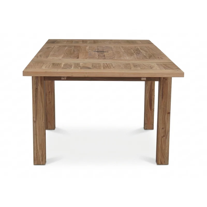 Table carrée à rallonges 100x100cm naturelle | Acacia Gordon