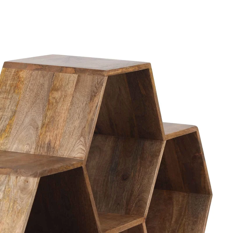 Petite étagère hexagonale | Bois de manguier