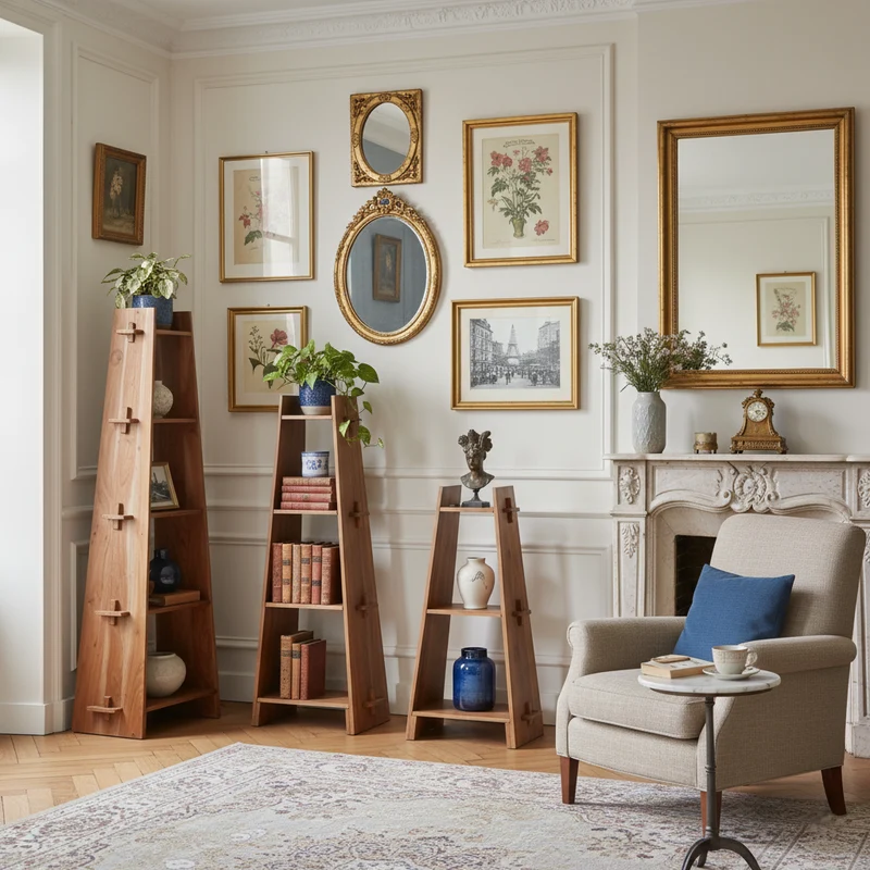 Etagère escalier H137 | Nadav | Acacia massif