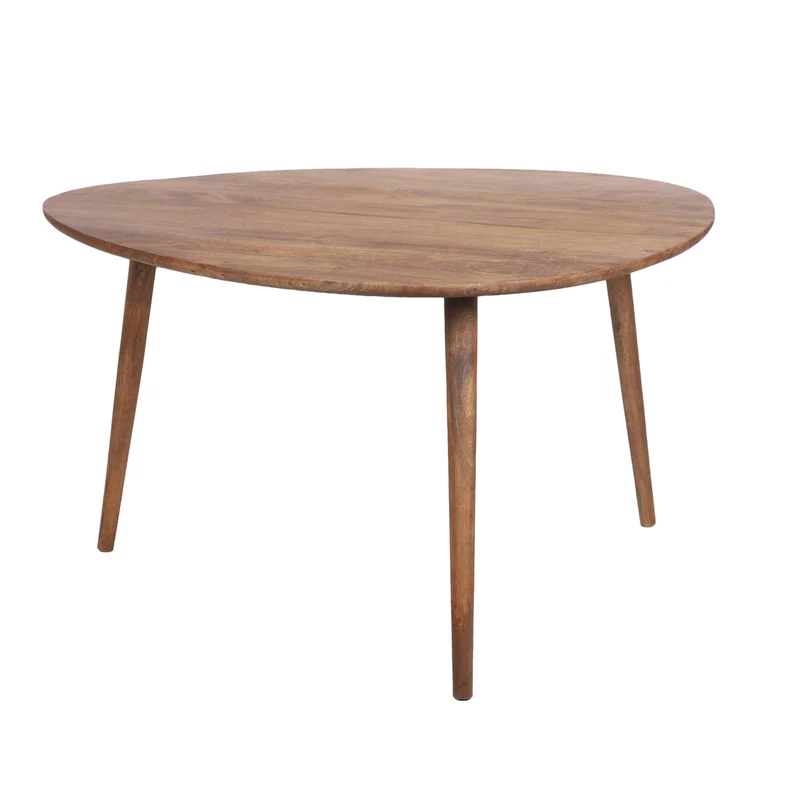 Table de repas elliptique losange en manguier massif
