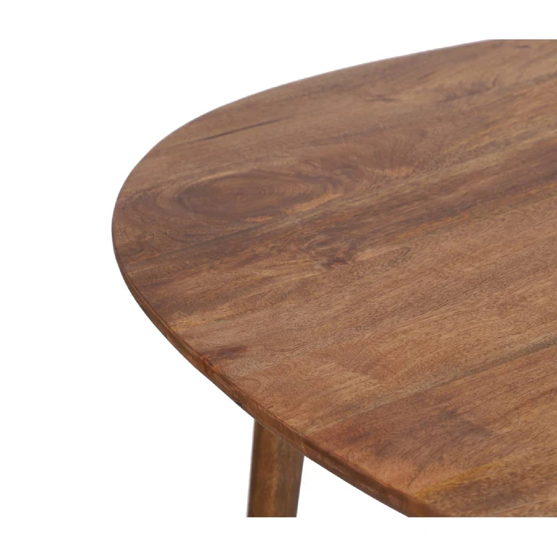 Table de repas elliptique losange en manguier massif