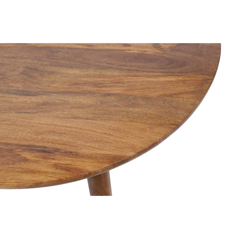 Table basse elliptique en manguier massif