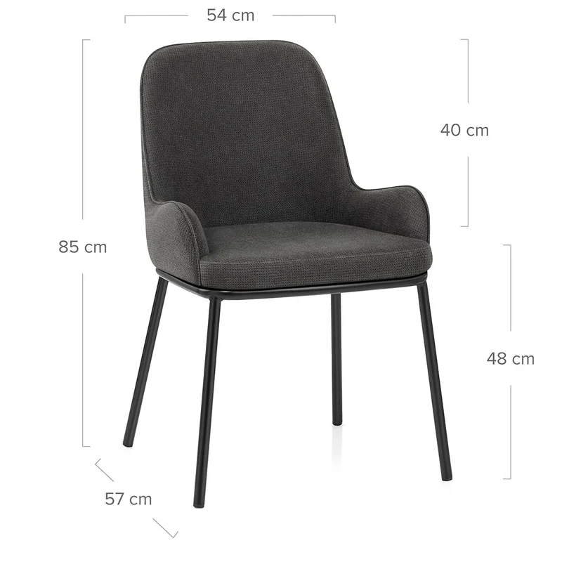 Chaise Tissu - Cameo Gris Foncé