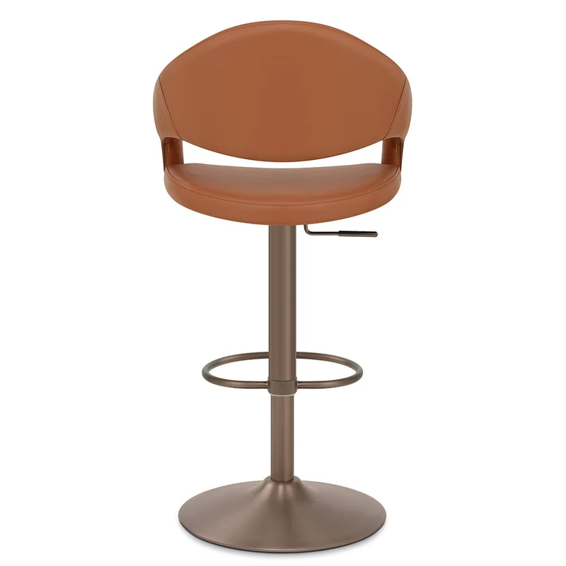 Tabouret de bar faux cuir - Washington Marron