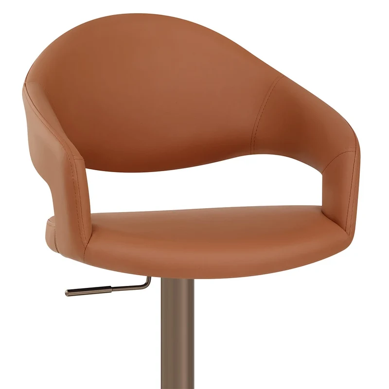 Tabouret de bar faux cuir - Washington Marron