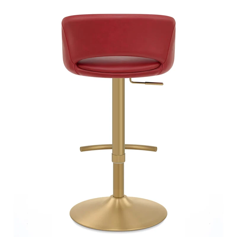 Tabouret de Bar Metal Doré - Tulsa Rouge