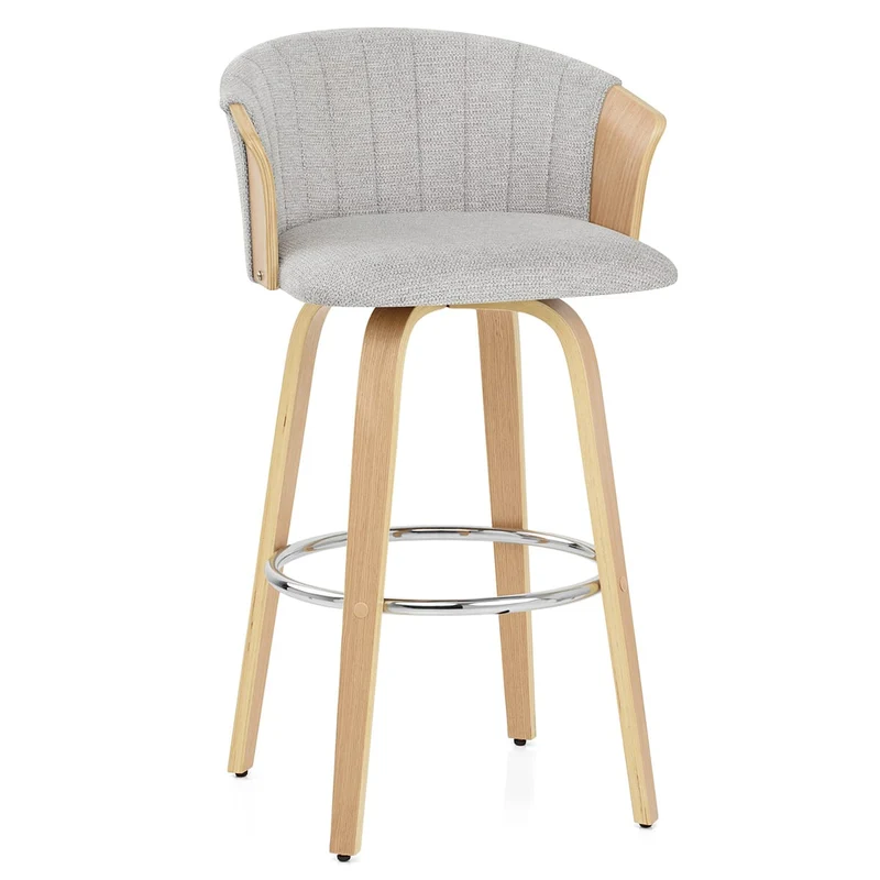 Tabouret de bar Tissu - Coral Gris