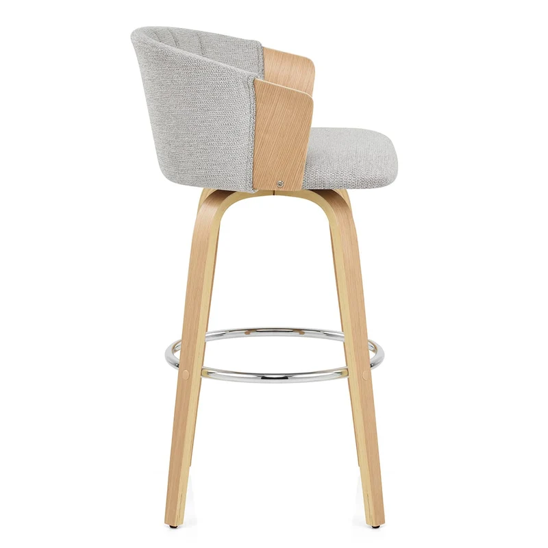 Tabouret de bar Tissu - Coral Gris