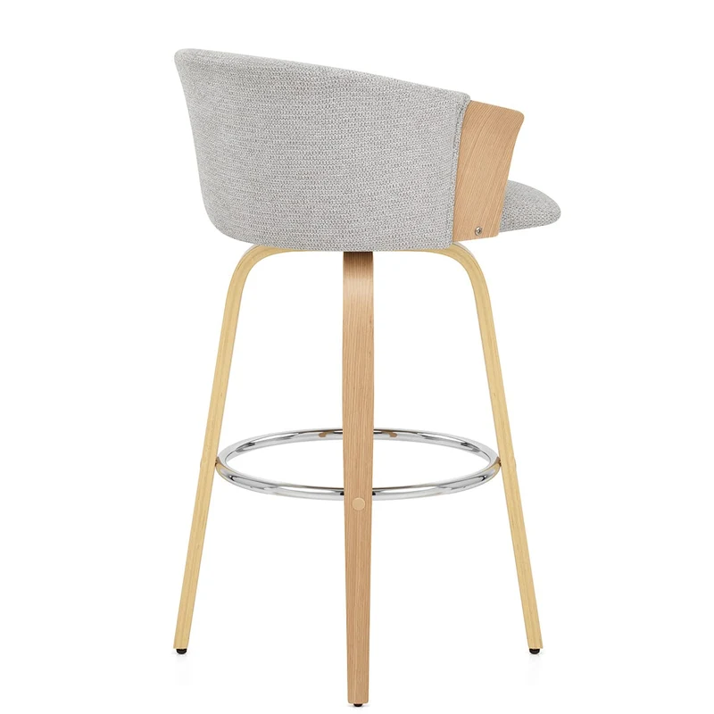 Tabouret de bar Tissu - Coral Gris