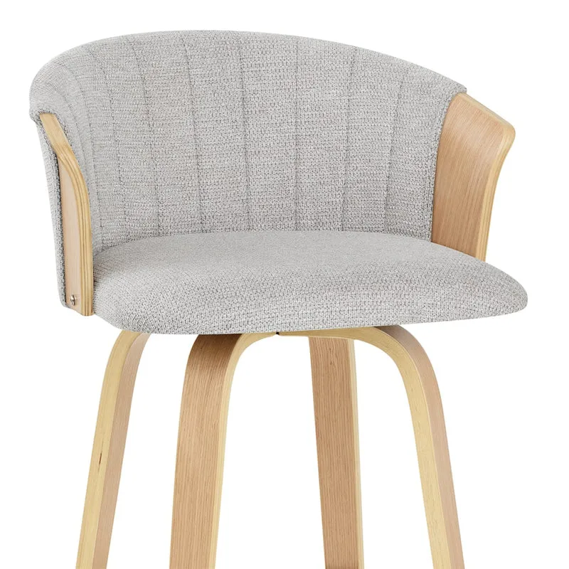 Tabouret de bar Tissu - Coral Gris