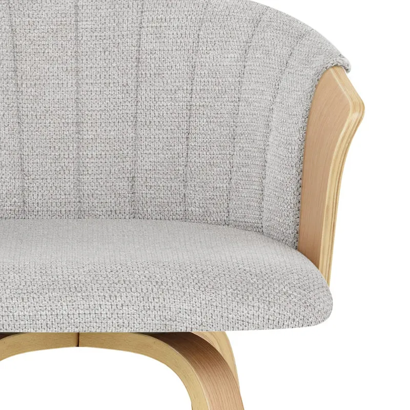 Tabouret de bar Tissu - Coral Gris