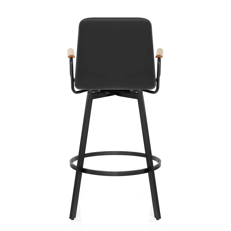 Tabouret Faux Cuir Chene - Marco Noir
