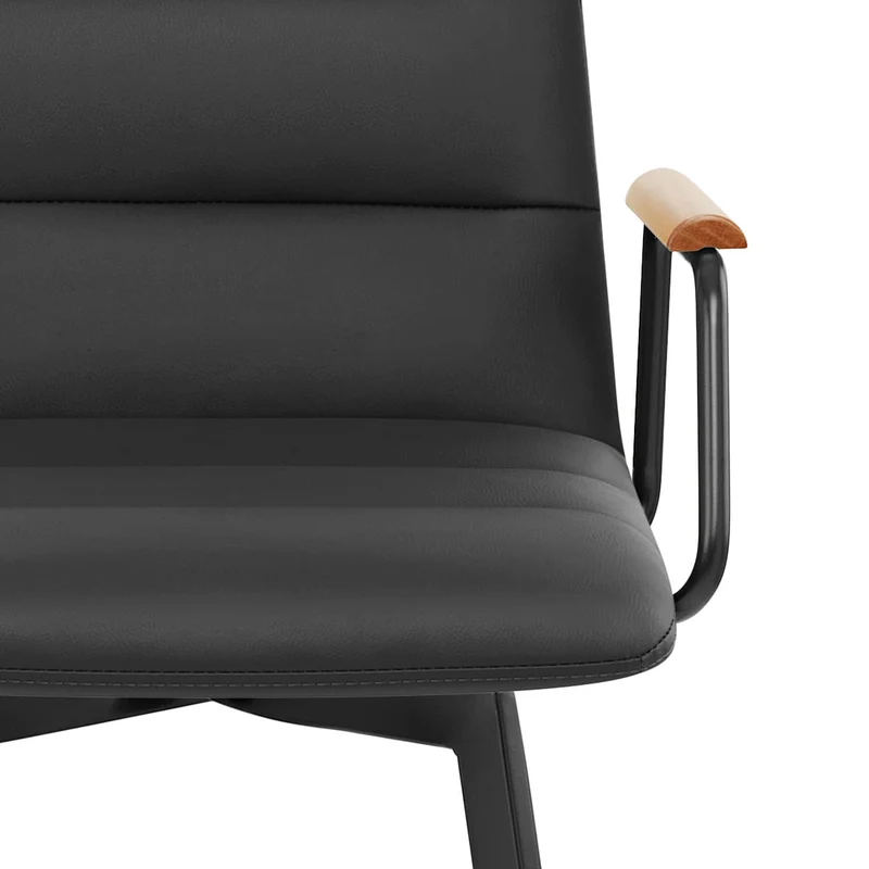 Tabouret Faux Cuir Chene - Marco Noir