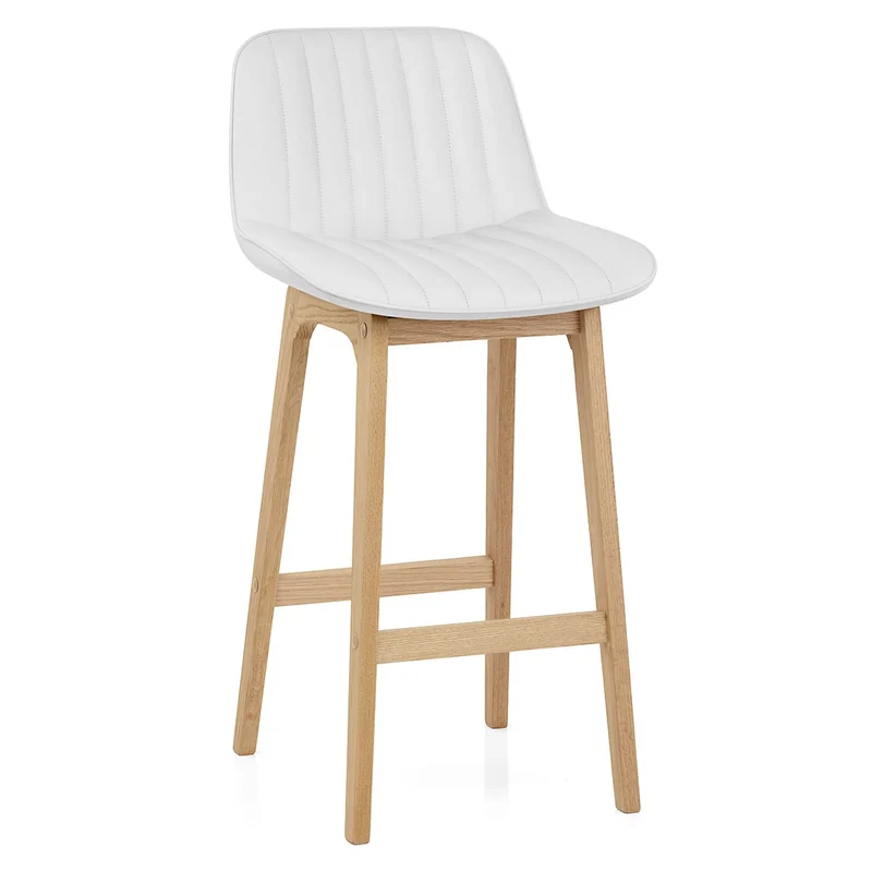 Tabouret de bar faux cuir - Cove Blanc