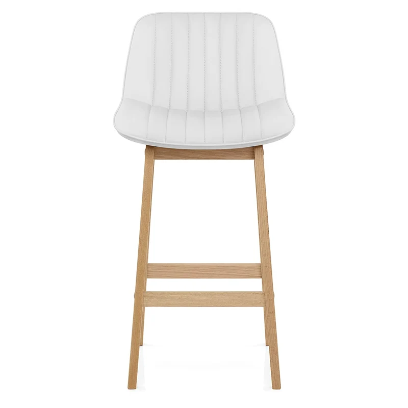 Tabouret de bar faux cuir - Cove Blanc