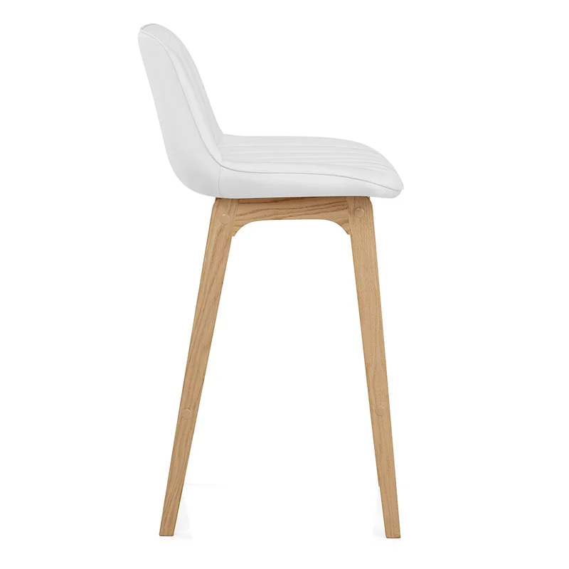 Tabouret de bar faux cuir - Cove Blanc