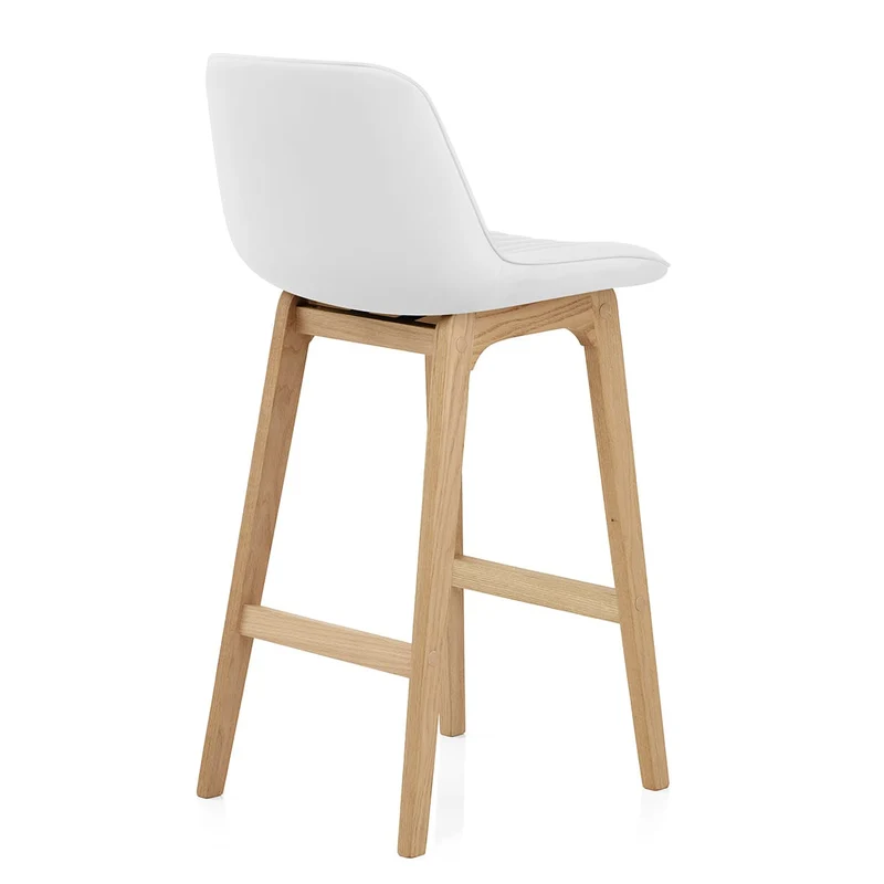 Tabouret de bar faux cuir - Cove Blanc