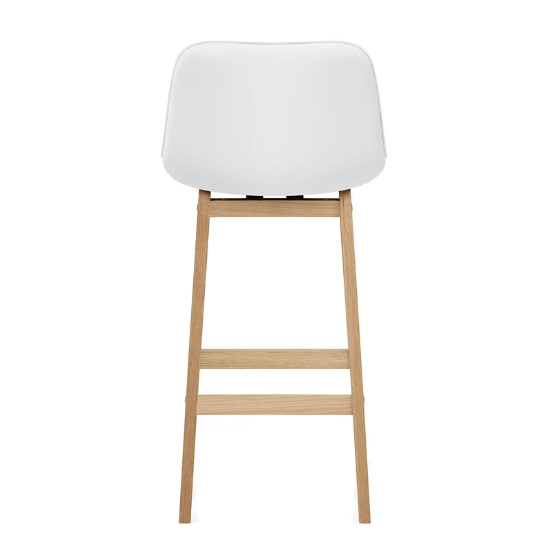 Tabouret de bar faux cuir - Cove Blanc