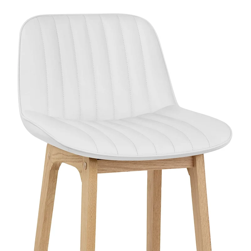 Tabouret de bar faux cuir - Cove Blanc
