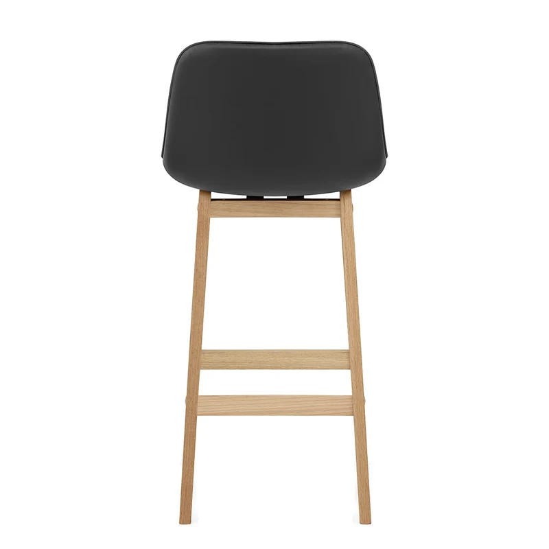 Tabouret de bar faux cuir - Cove Noir