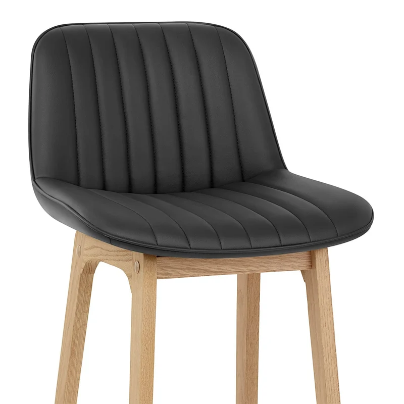 Tabouret de bar faux cuir - Cove Noir