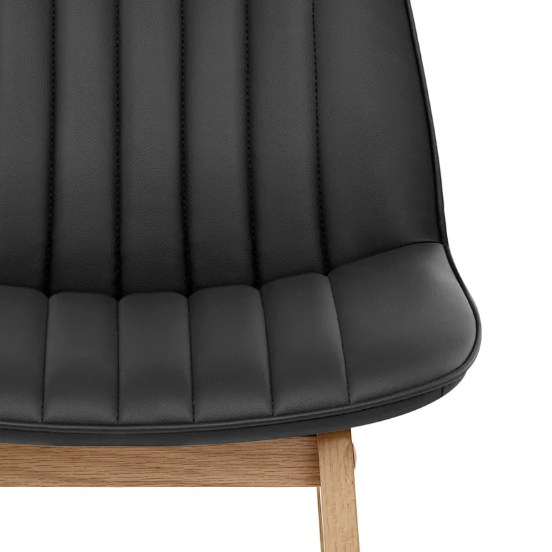 Tabouret de bar faux cuir - Cove Noir