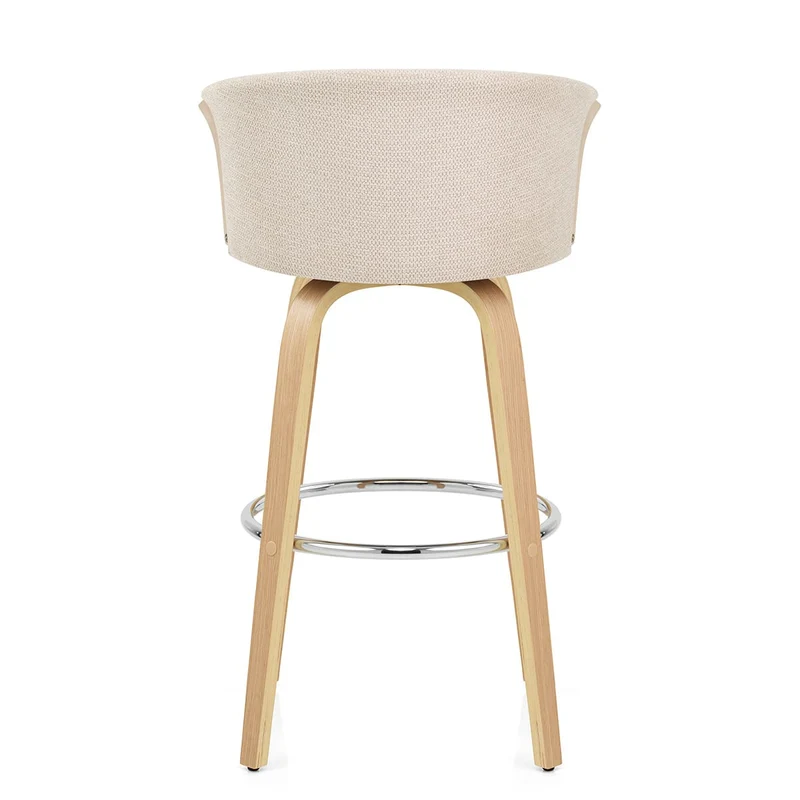 Tabouret de bar Tissu - Coral Crème