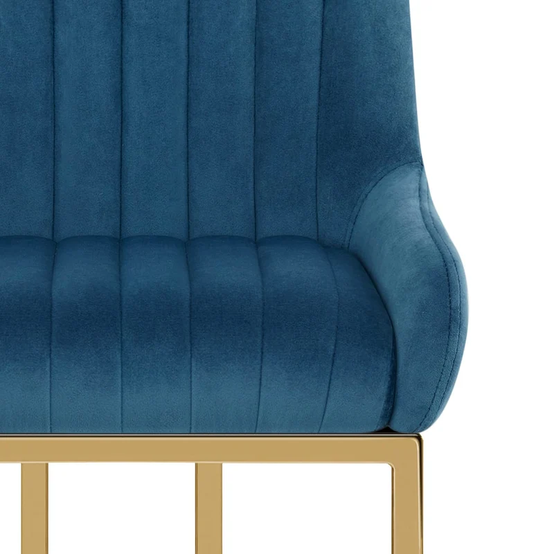 Tabouret de Bar Velours - Paget Bleu