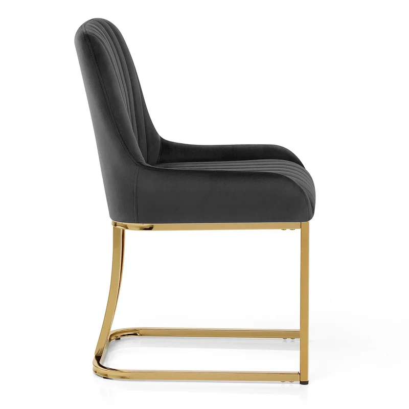 Chaise Velours - Paget Noir