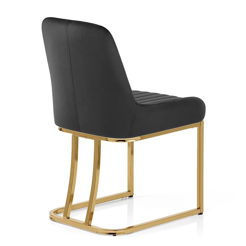 Chaise Velours - Paget Noir