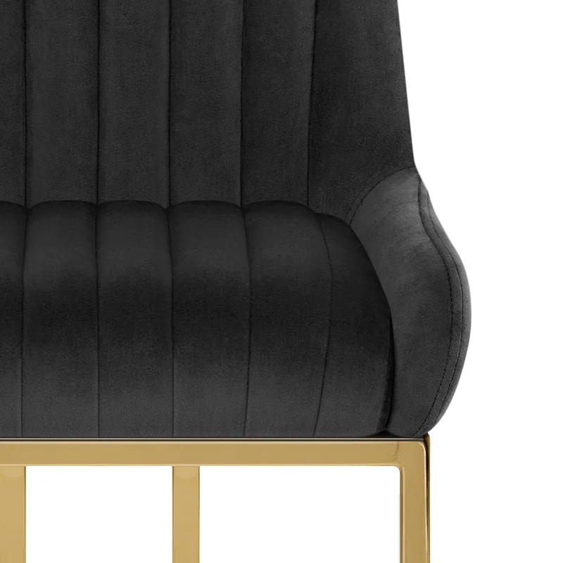 Chaise Velours - Paget Noir