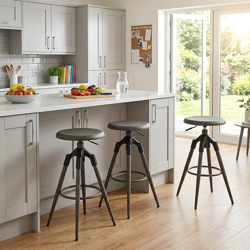 Tabouret de Bar Métal - Onyx Gris