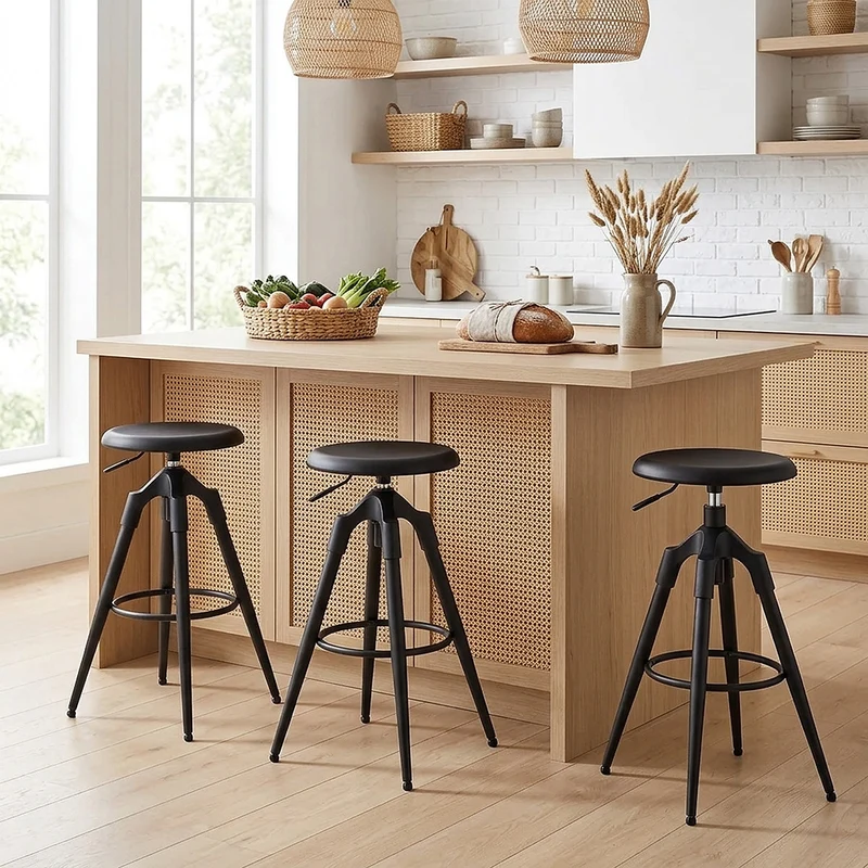 Tabouret de Bar Métal - Onyx Noir