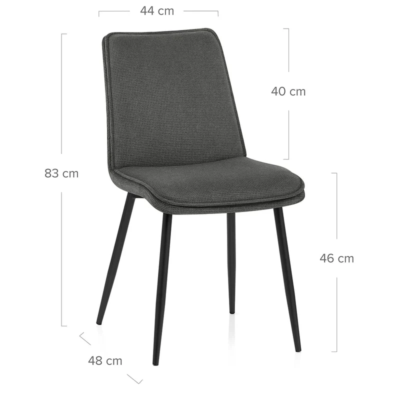 Chaise Tissu - Abi Gris