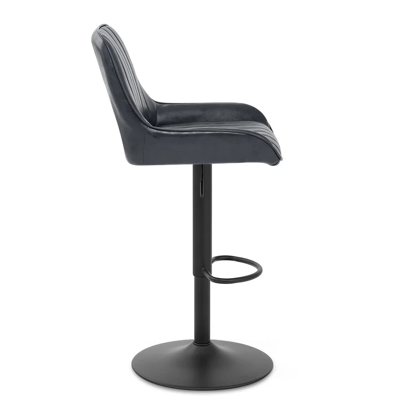 Tabouret de Faux Cuir Réglable - Mustang Bleu Foncé