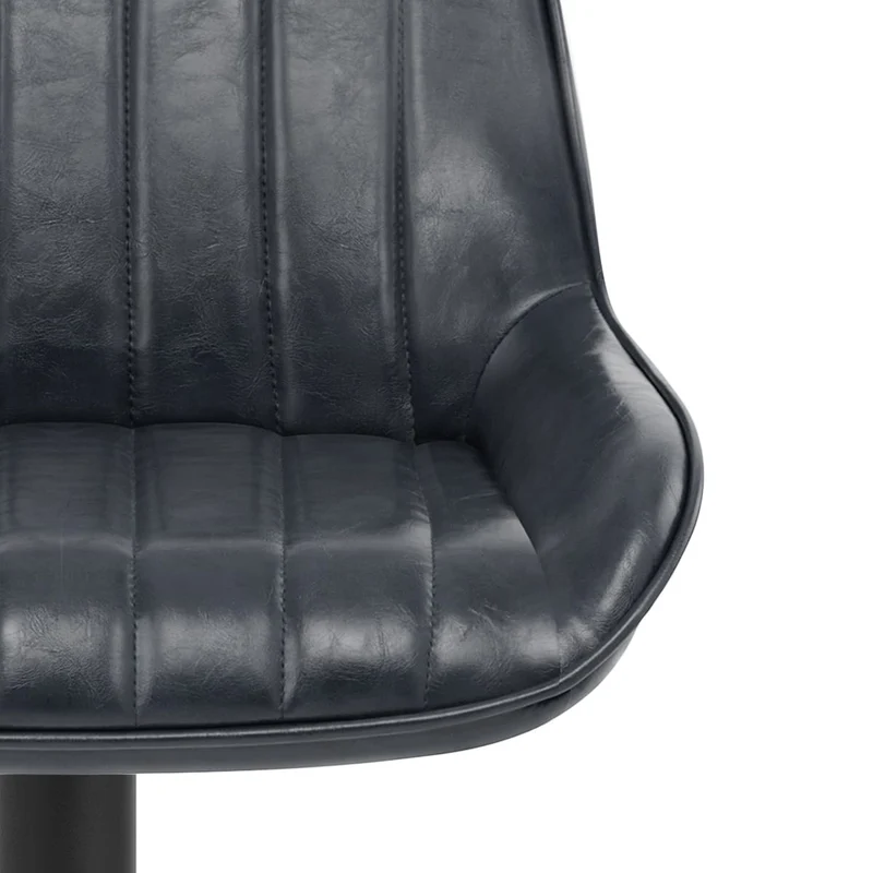 Tabouret de Faux Cuir Réglable - Mustang Bleu Foncé