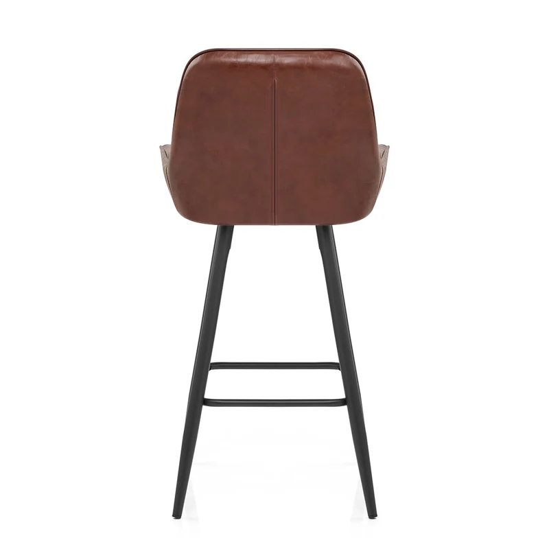 Tabouret Faux Cuir - Mustang Marron