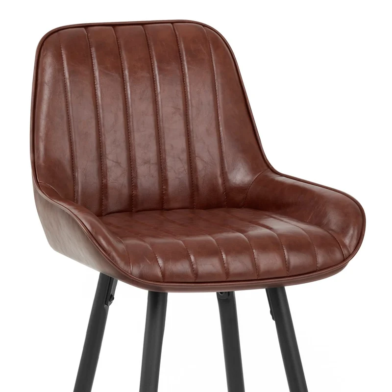 Tabouret Faux Cuir - Mustang Marron