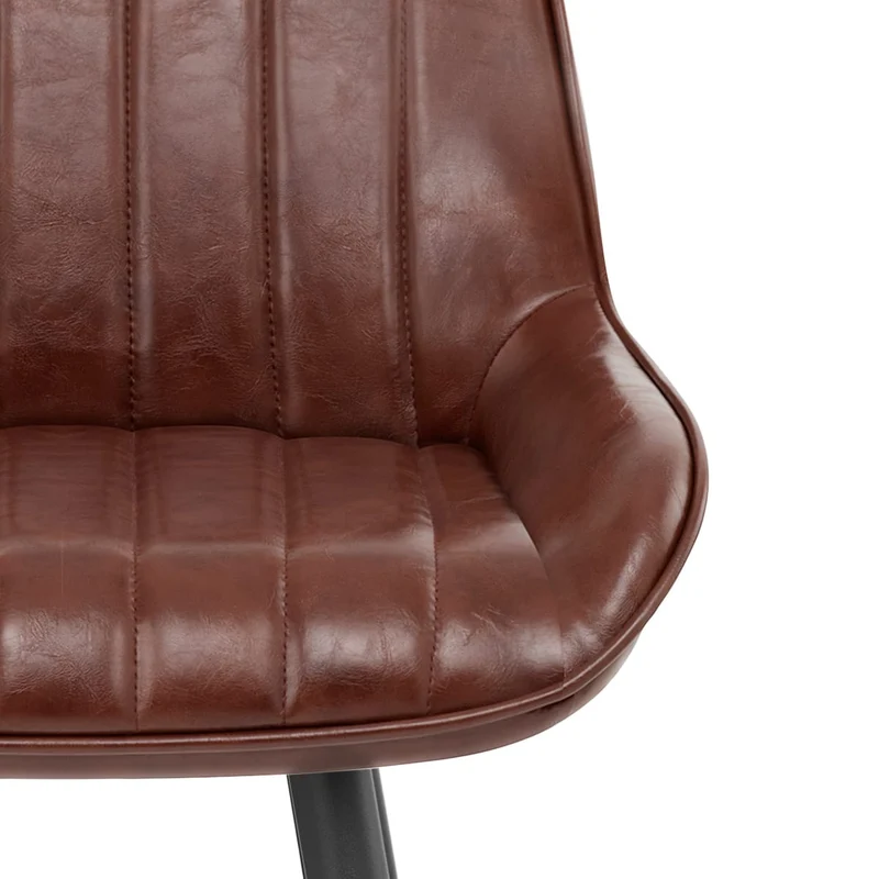 Tabouret Faux Cuir - Mustang Marron