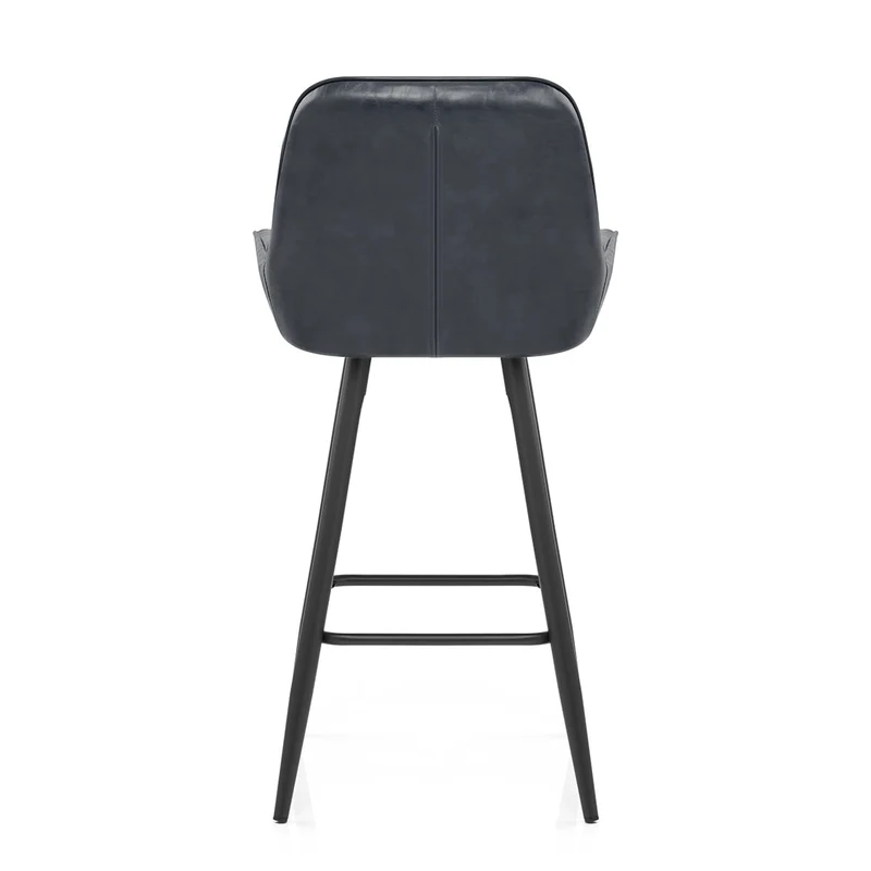 Tabouret Faux Cuir - Mustang Bleu Foncé